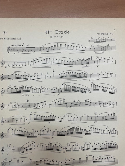 Eugene Gay 10 pièces classiques en quatuors pour 4 clarinettes 2e cahier