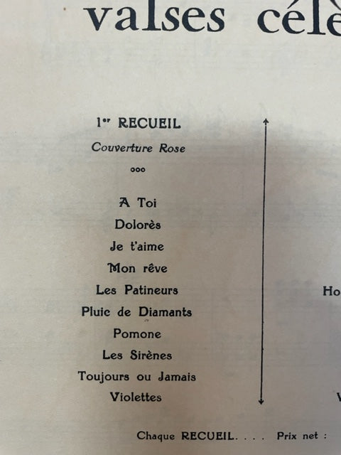 Emile Waldteufel 10 valses célèbres pour piano - 3000 partitions, livres et vinyles d'occasion en vente sur notre site internet gastonmusicclub.fr Gaston Music Store