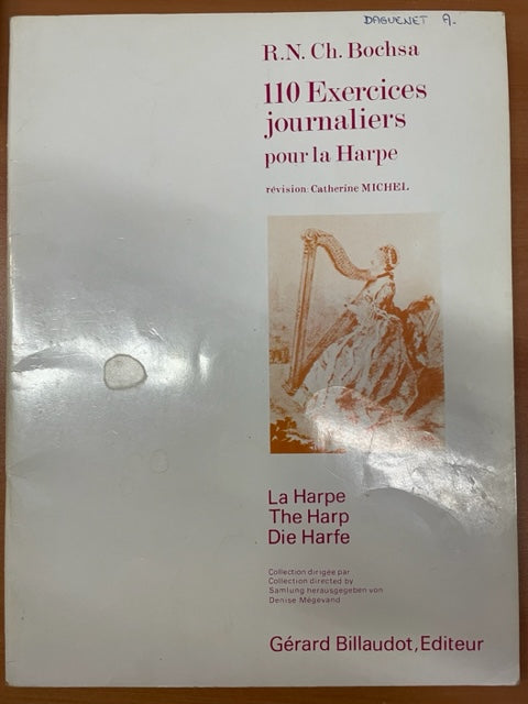 Bochsa 110 exercices journaliers pour la harpe-3000 partitions, livres et vinyles d'occasion en vente sur notre site internet gastonmusicclub.fr Gaston Music Store