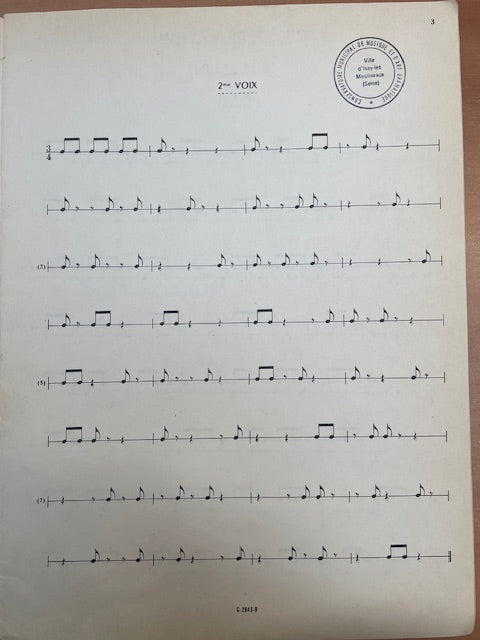 Claude Vandamme 15 études rythmiques à 2 et 3 voix-3000 partitions, livres et vinyles d'occasion en vente sur notre site internet gastonmusicclub.fr Gaston Music Store