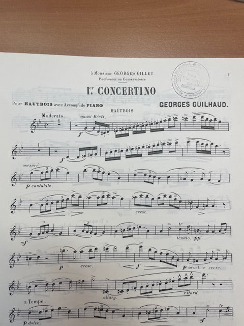 Georges Guilhaud 1er concerto pour hautbois et piano