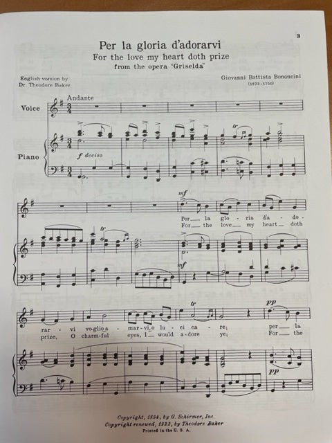 24 Italian Songs and Arias Voix haute et moyenne Sans CD