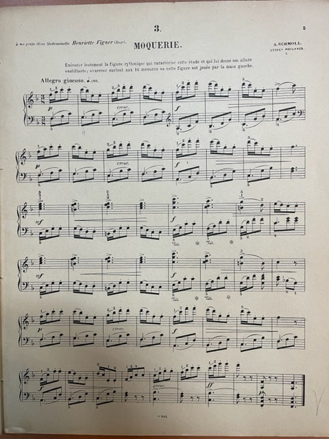 Schmoll 80 études moyennes et progressives pour piano opus 116-119