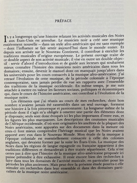 Eileen Southern Histoire de la musique noire américaine- 3000 partitions, livres et vinyles d'occasion en vente sur notre site internet gastonmusicclub.fr Gaston Music Store