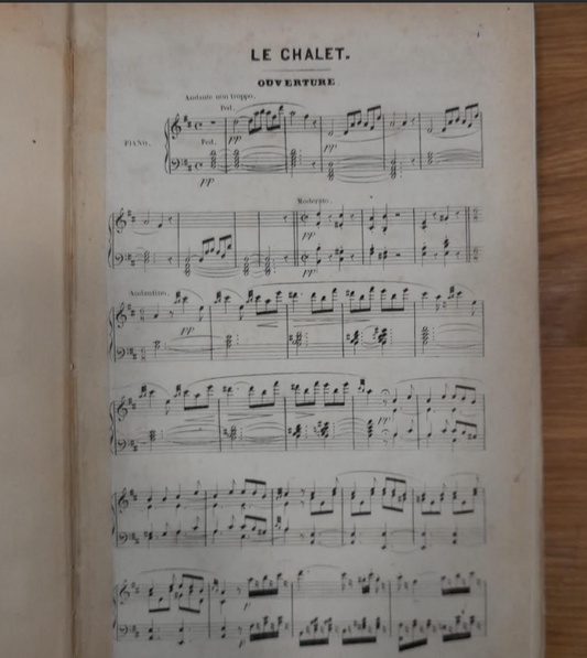 Adam Adolphe Le chalet, opéra-comique en 1 acte (édition reliée) pour piano chant