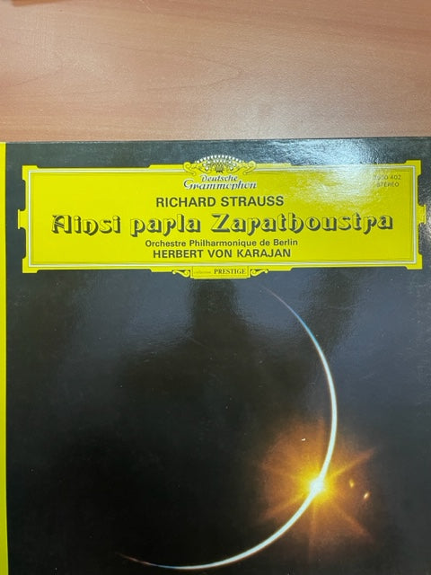 Vinyle Richard Strauss Ainsi parla Zarathoustra direction H.Von Karajan- 3000 partitions, livres et vinyles d'occasion  en vente sur notre site internet gastonmusicclub.fr Gaston Music Store