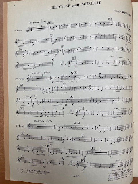 Desloges - Arnold 6 pièces faciles pour 4 cors en fa-3000 partitions, livres et vinyles d'occasion en vente sur notre site internet gastonmusicclub.fr Gaston Music Store