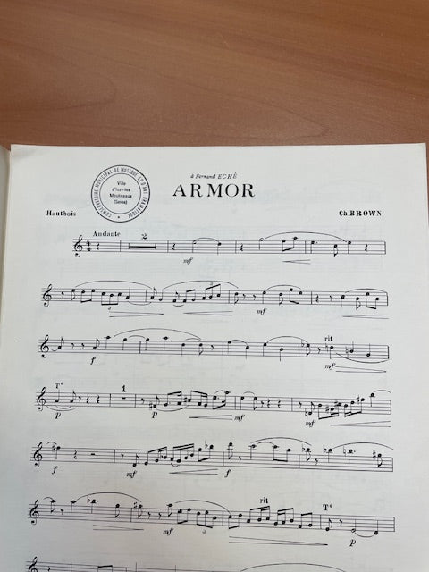 CH. Brown Armor pour hautbois et accompagnement piano-3000 partitions, livres et vinyles d'occasion en vente sur notre site internet gastonmusicclub.fr Gaston Music Store