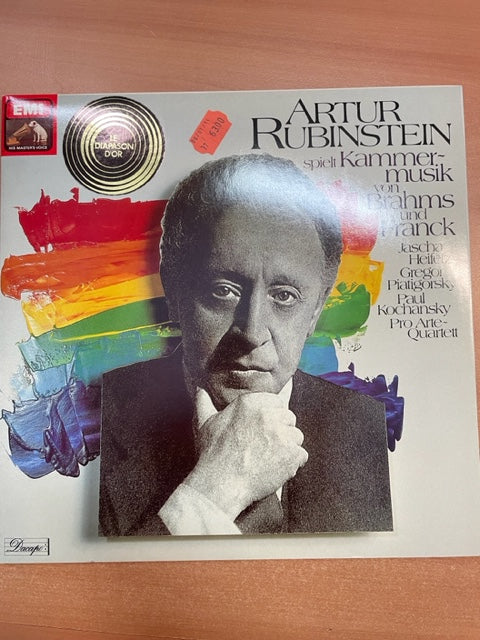 Vinyle Rubinstein spielt Kammermusik von Brahms und Franck (2 disques)- 3000 partitions, livres et vinyles d'occasion en vente sur notre site internet gastonmusicclub.fr Gaston Music Store