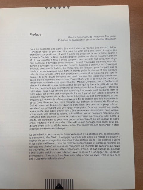Catalogue de l'exposition: Arthur Honegger le centenaire - Le Havre - Zurick 1992-3000 partitions, livres et vinyles d'occasion en vente sur notre site internet gastonmusicclub.fr Gaston Music Store