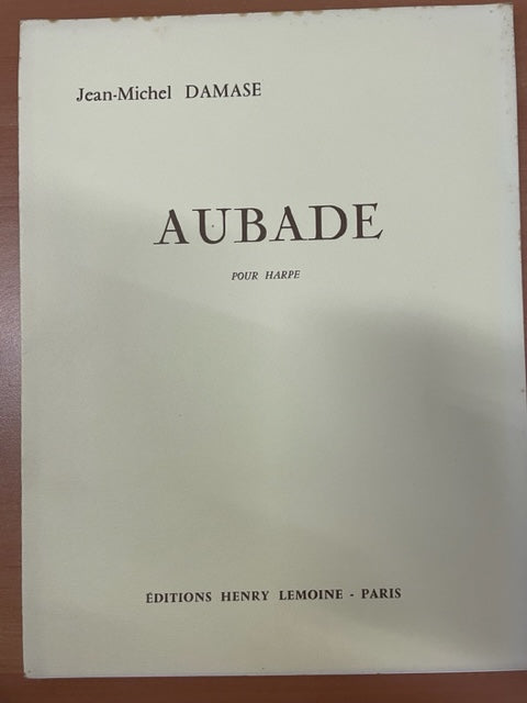 Jean Michel Damase Aubade pour harpe-3000 partitions, livres et vinyles d'occasion en vente sur notre site internet gastonmusicclub.fr Gaston Music Store