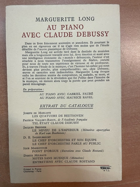 Au piano avec Claude Debussy - Venez consulter nos 3000 partitions, livres et vinyles d'occasion