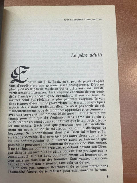 Bach livre de Marcel Luc-André- 3000 partitions, livres et vinyles d'occasion en vente sur notre site internet gastonmusicclub.fr Gaston Music Store