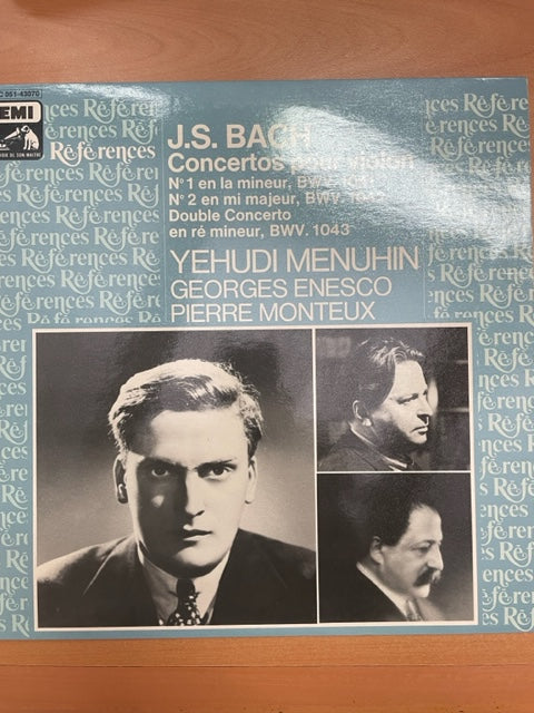Vinyle JS Bach Concertos pour violon n°1 en la mineur et n° 2 en mi majeur - Double concerto en ré mineur