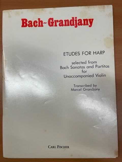 Bach - Grandjany Etudes pour harpe-3000 partitions, livres et vinyles d'occasion en vente sur notre site internet gastonmusicclub.fr Gaston Music Store