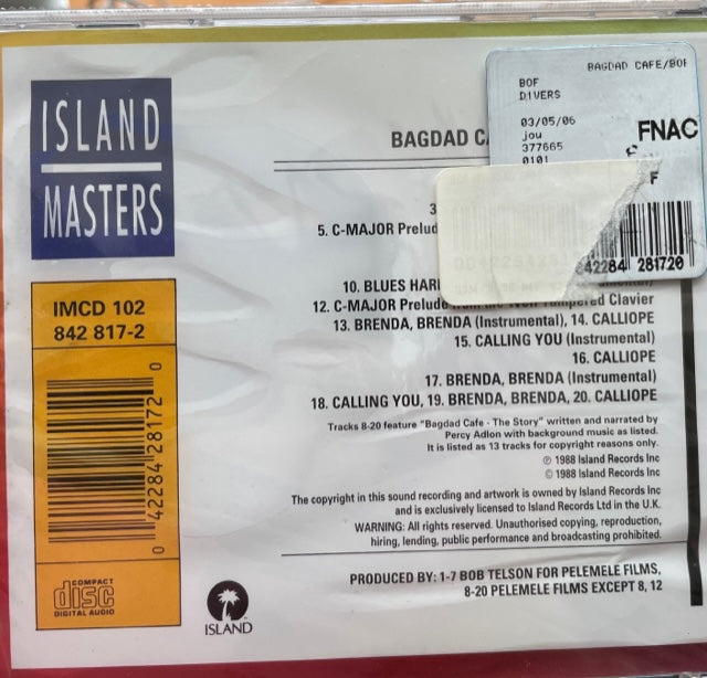 CD de Percy Adlon, Bande Originale du film Bagdad Café