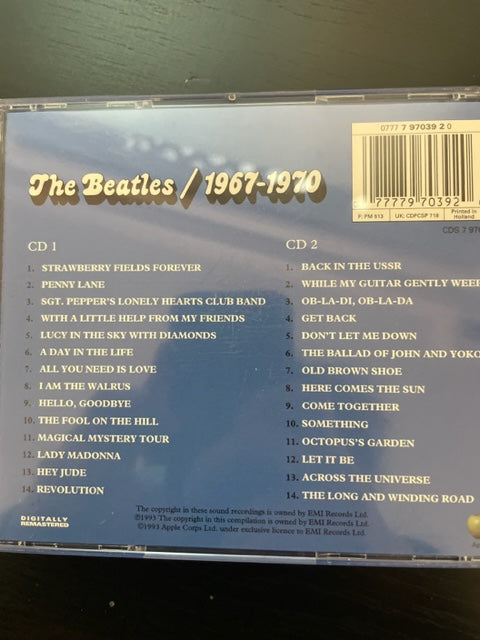 Coffret 2 CD The Beatles 1967 - 1970 (2 CD)-3000 partitions, livres et vinyles d'occasion en vente sur notre site internet gastonmusicclub.fr Gaston Music Store