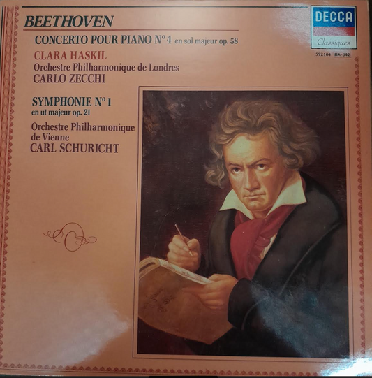 Vinyle Beethoven Clara Haskil Concerto pour piano n°4 en sol majeur op.58 - Symphonie n°1 en ut majeur op.21- 3000 partitions, livres et vinyles d'occasion en vente sur notre site internet gastonmusicclub.fr Gaston Music Store