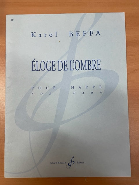 Karol Beffa Eloge de l'ombre pour harpe -3000 partitions, livres et vinyles d'occasion en vente sur notre site internet gastonmusicclub.fr Gaston Music Store