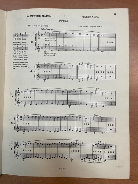 Ferdinand Beyer Méthode de piano préparatoire opus 101