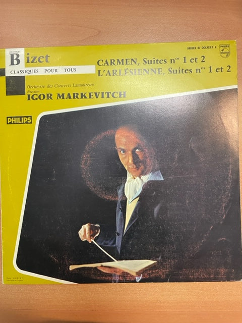 Vinyle Georges Bizet Carmen, suites 1 et 2 - L'Arlésienne, suites 1 et 2- 3000 partitions, livres et vinyles d'occasion en vente sur notre site internet gastonmusicclub.fr Gaston Music Store