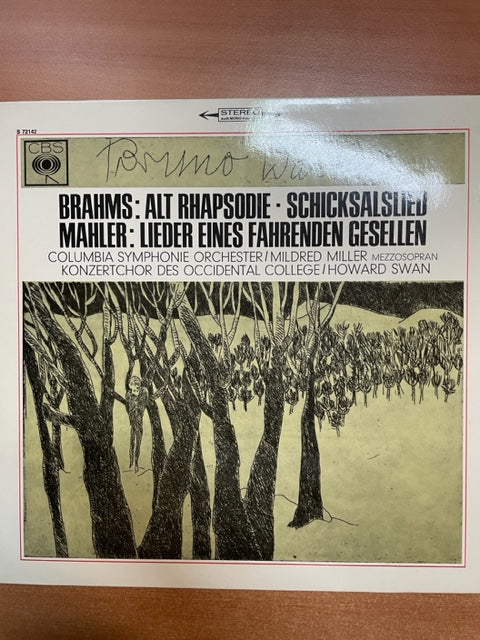 Vinyle Brahms Alt Rhapsodie - Schicksalslied - Mahler Lieder eines fahrenden Gesellen- 3000 partitions, livres et vinyles d'occasion en vente sur notre site internet gastonmusicclub.fr Gaston Music Store