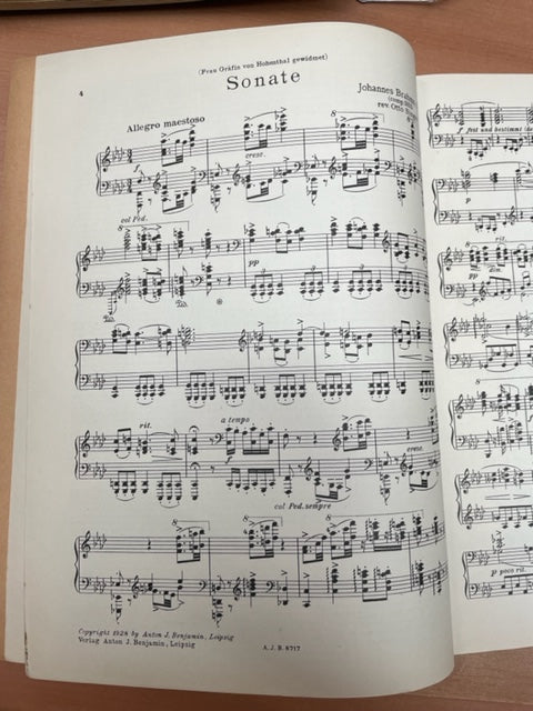 Johannes Brahms Sonate opus 5 en fa mineur partition piano