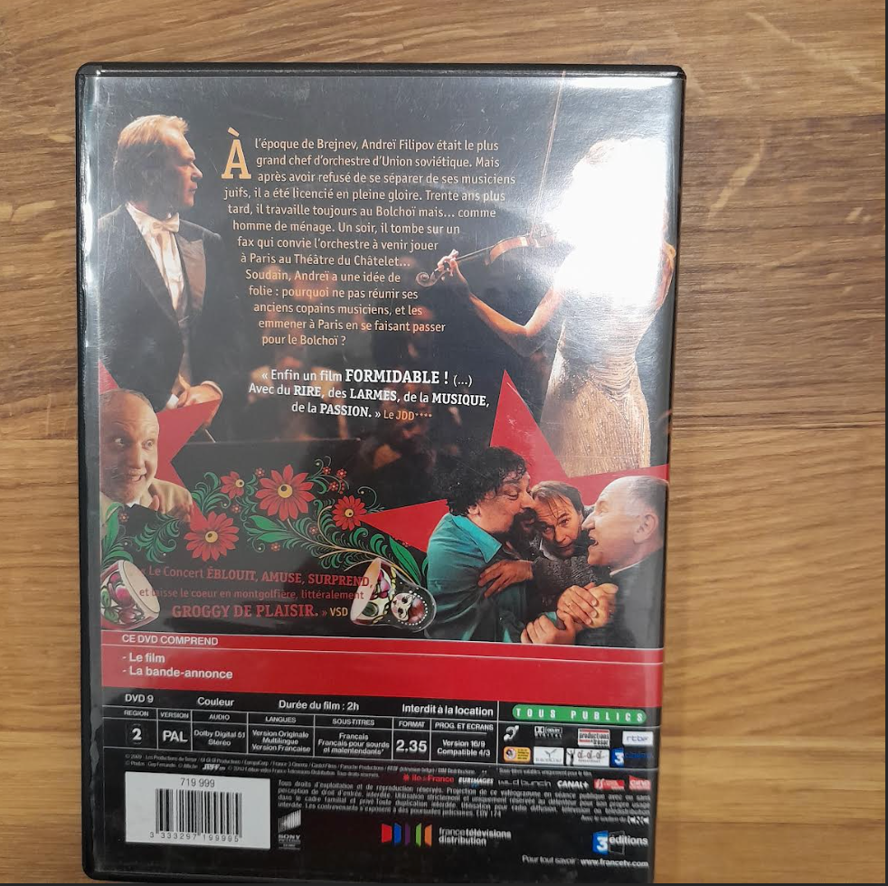 DVD Le Concert (film) de Mihaileanu Radu