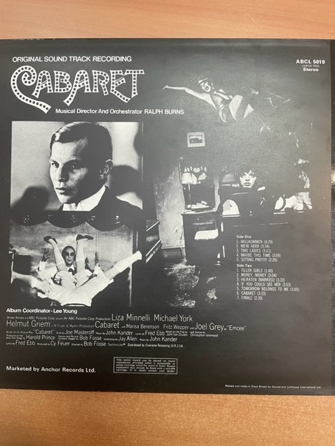 Vinyle John Kander Bande originale du film "Cabaret"-3000 partitions, livres et vinyles d'occasion  en vente sur notre site internet gastonmusicclub.fr Gaston Music Store