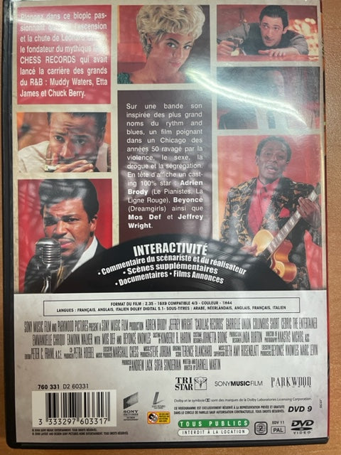 DVD Cadillac Records, film de Darnell Martin- 3000 partitions, livres et vinyles d'occasion en vente sur notre site internet gastonmusicclub.fr Gaston Music Store
