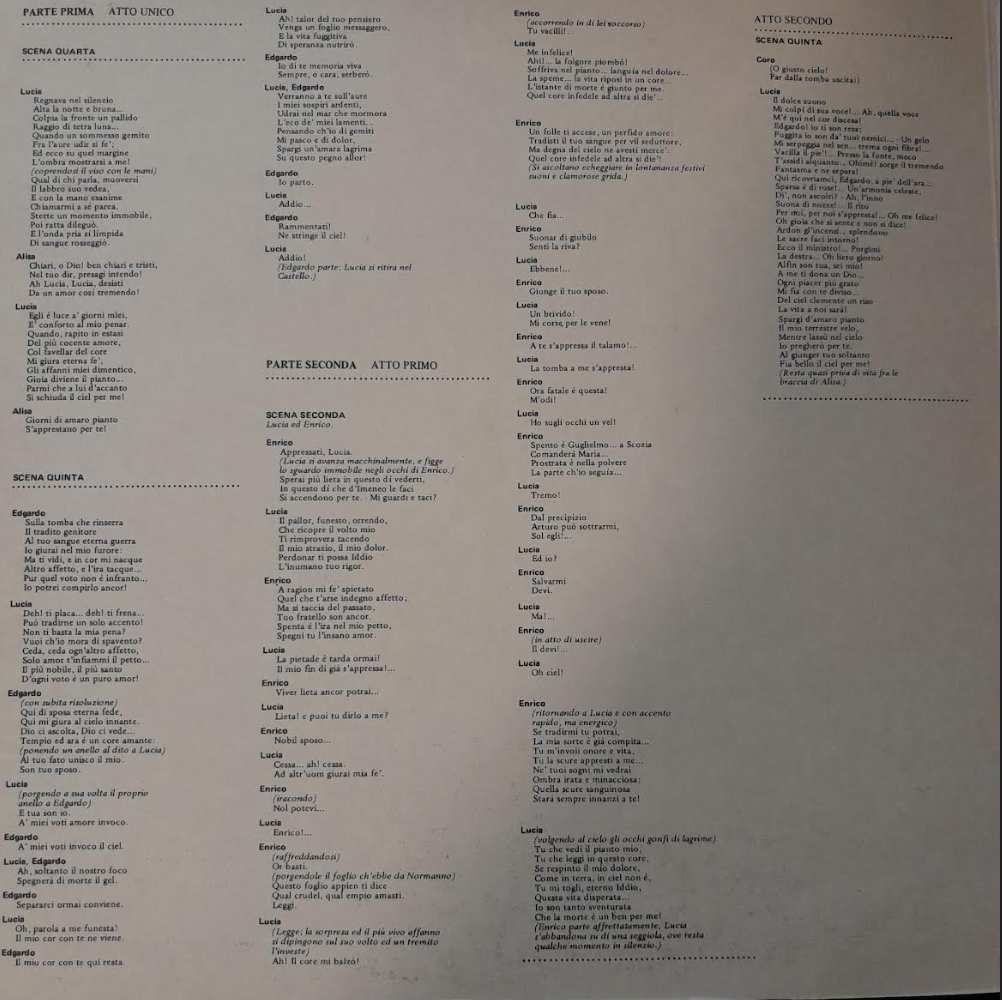 Vinyle Donizetti Maria Callas Lucia di Lamermoor - selezione dell'opera