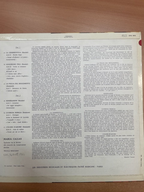 Vinyle Rossini - Donizetti Maria Callas