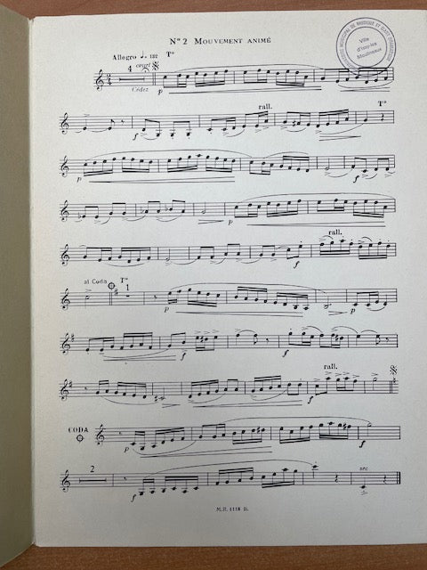 Jules Semler-Collery Cantabile et Allegro pour clarinette et piano-3000 partitions, livres et vinyles d'occasion en vente sur notre site internet gastonmusicclub.fr Gaston Music Store