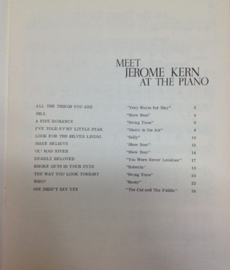 Meet Jerome Kern at the piano aux éditions Chapell