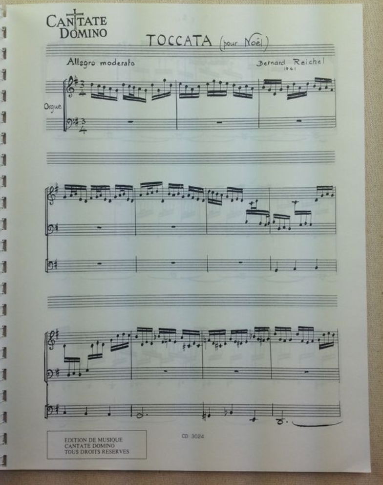 Reichel Bernard Toccata pour Noël, partition pour orgue