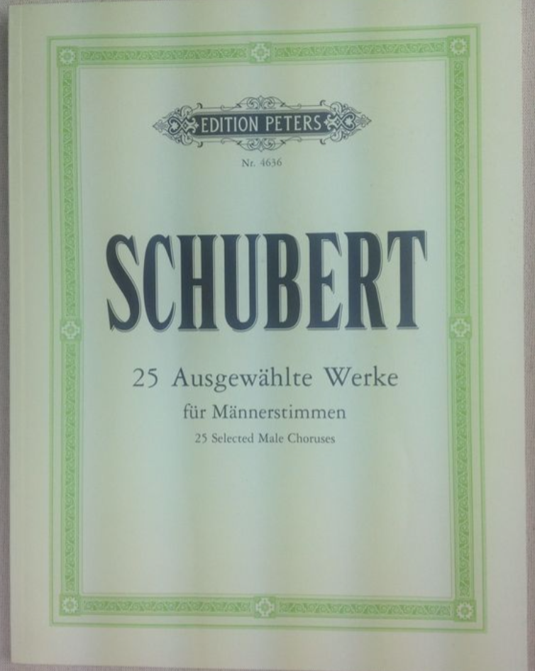 Franz Schubert 25 Ausgewähte Werke für Männerstimmen, partition pour choeur d'hommes