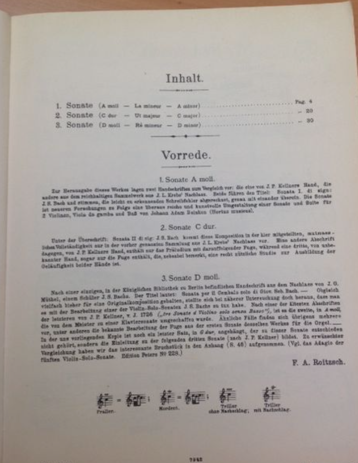 J.S Bach 3 Sonates en La majeur, Ut majeur et Ré mineur partition piano