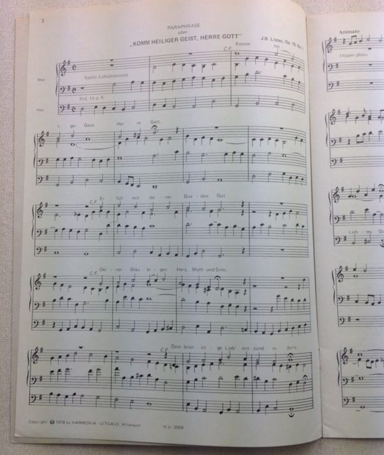 Jan Bareno Litzau Vier Koraalbewerkingen Opus 16 partition pour orgue