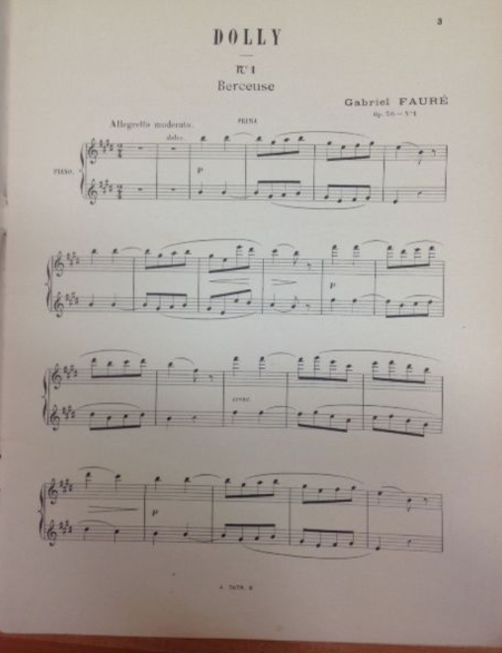 Gabriel Fauré Dolly pour 2 pianos pianos- 3000 partitions, livres et vinyles d'occasion en vente sur notre site internet gastonmusicclub.fr Gaston Music Store