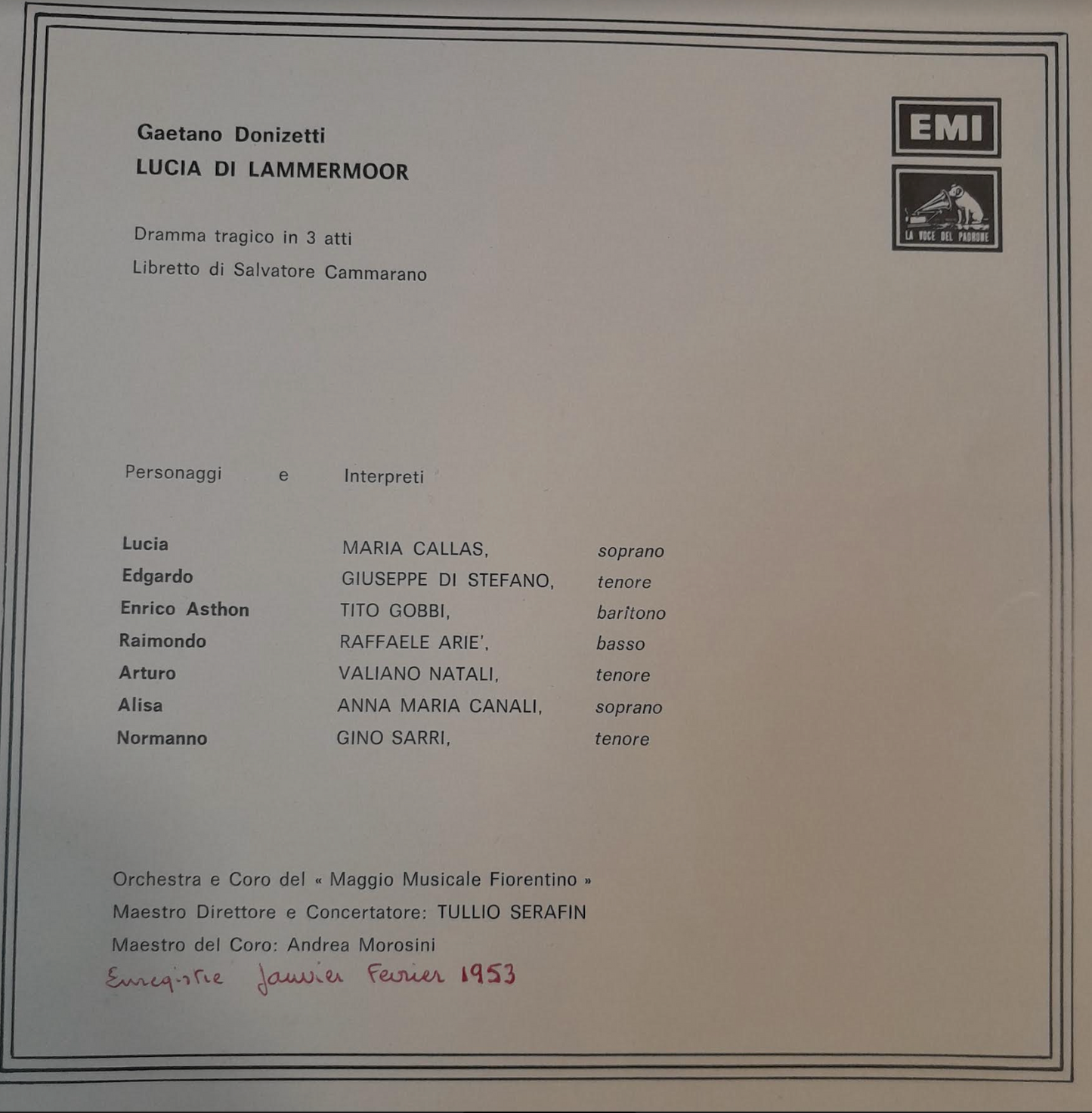 Vinyle Donizetti Gaetano Lucia di Lammermoor (2 disques )