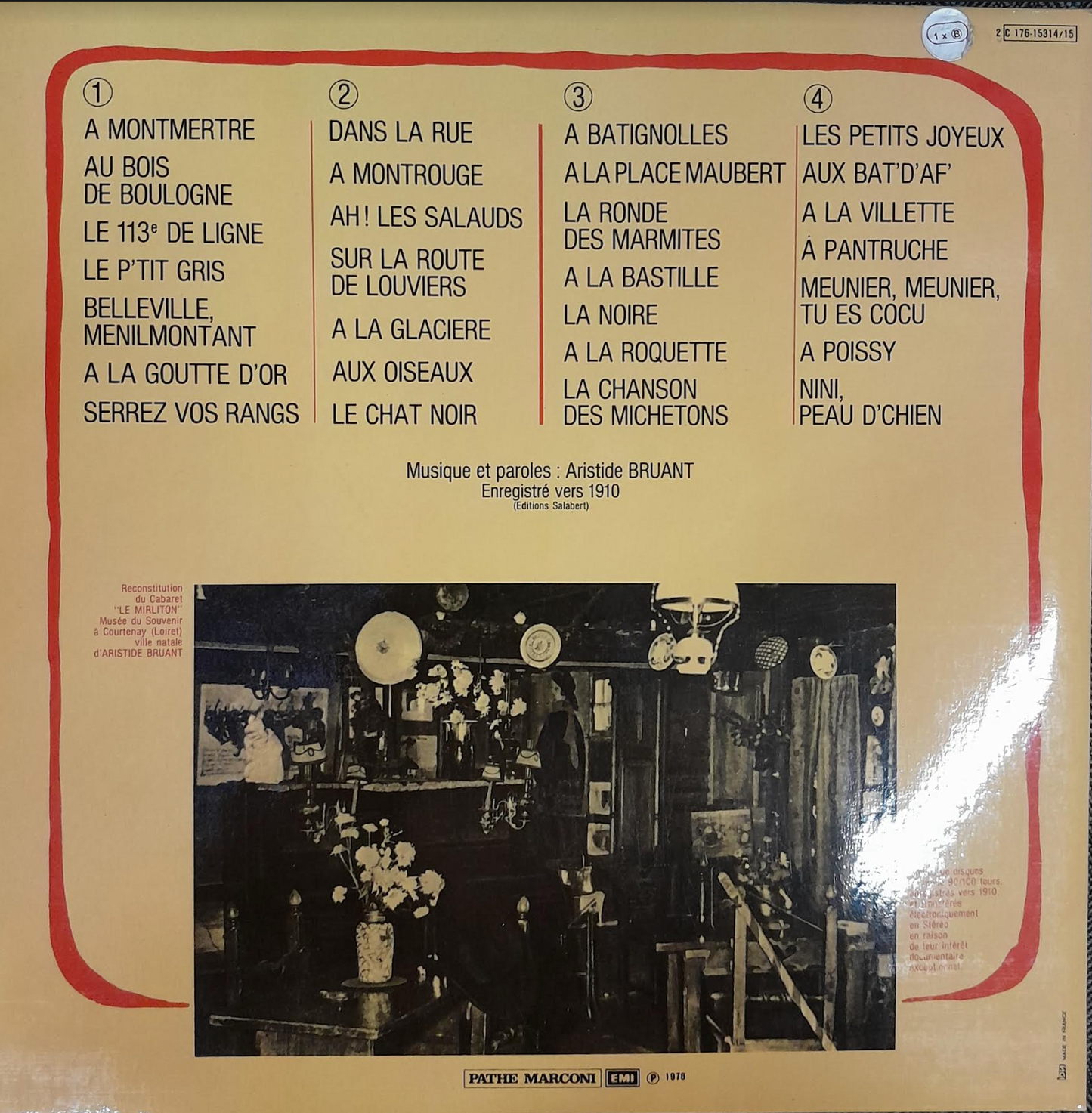 Vinyle Aristide Bruant A.Bruant chante "dans la rue" (2 disques)- 3000 partitions, livres et vinyles d'occasion en vente sur notre site internet gastonmusicclub.fr Gaston Music Store