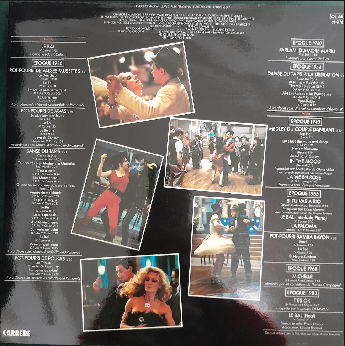 Vinyle Vladimir Cosma Le bal, film d'Ettore Scola - Musiques originales du film