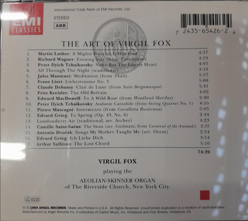 CD The art of Virgil Fox-3000 partitions, livres et vinyles d'occasion en vente sur notre site internet gastonmusicclub.fr Gaston Music Store