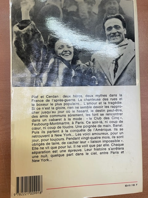 Piaf - Cerdan : un hymne à l'amour 1946-1949 livre de Dominique Grimault