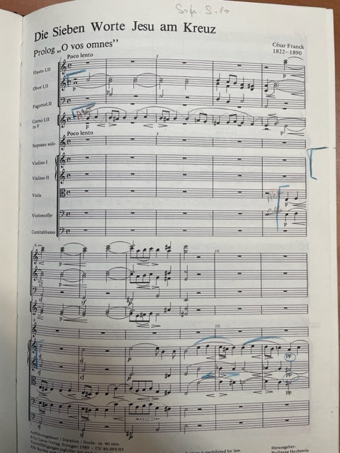 César Franck Die sieben Worte Jesu am Kreuz - Les 7 paroles du Christ en croix conducteur- 3000 partitions, livres et vinyles d'occasion en vente sur notre site internet gastonmusicclub.fr Gaston Music Store