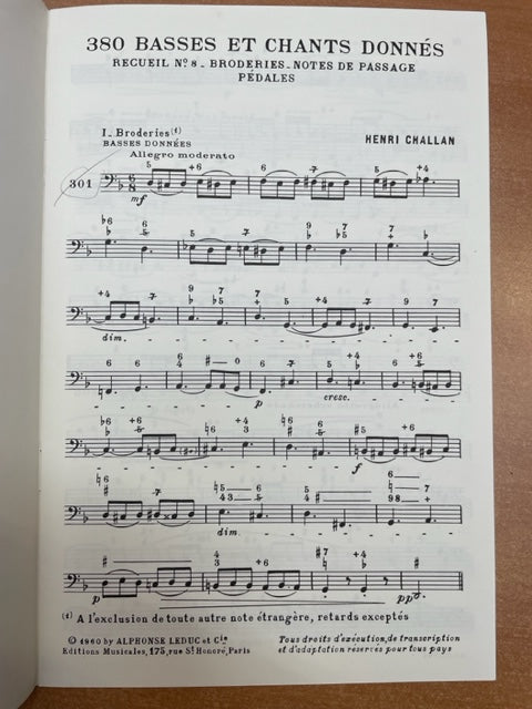 Henri Challan 380 basses et chants donnés vol 8A - Textes 3000 partitions, livres et vinyles d'occasion en vente sur notre site internet gastonmusicclub.fr Gaston Music Store