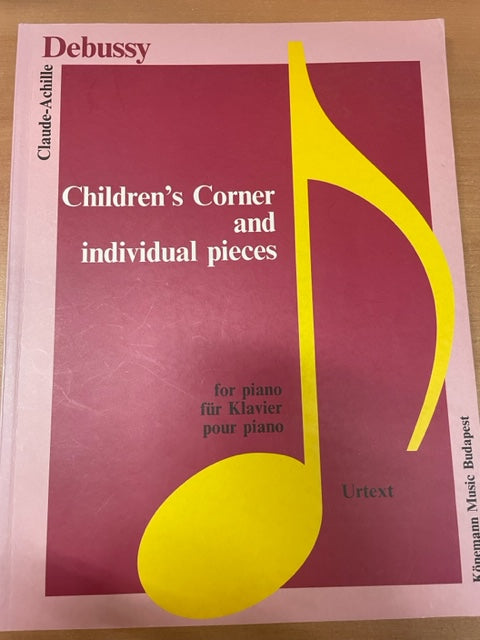 Claude Debussy Children's Corner and individual pieces pour piano