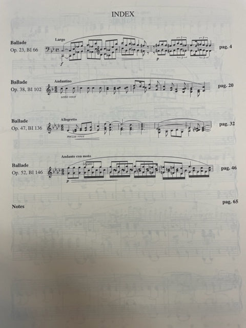 Frédéric Chopin Ballades pour piano- 3000 partitions, livres et vinyles d'occasion en vente sur notre site internet gastonmusicclub.fr Gaston Music Store