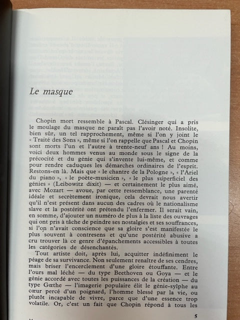 Chopin livre de Camille Bourniquel Collection Solfèges n°5