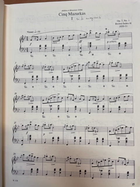 Frédéric Chopin Mazurkas partition piano